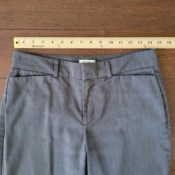 Dockers Ideal Fit Metro Pants Bootcut Mid-Rise Trousers Dress Pants Size 6 Gray - Picture 4 of 7